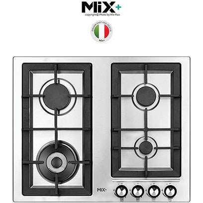 اجاق-گاز-صفحه-ای-استیل-ایتالیایی-چهار-شعله-403S-میکس-پلاس-MixPlus-