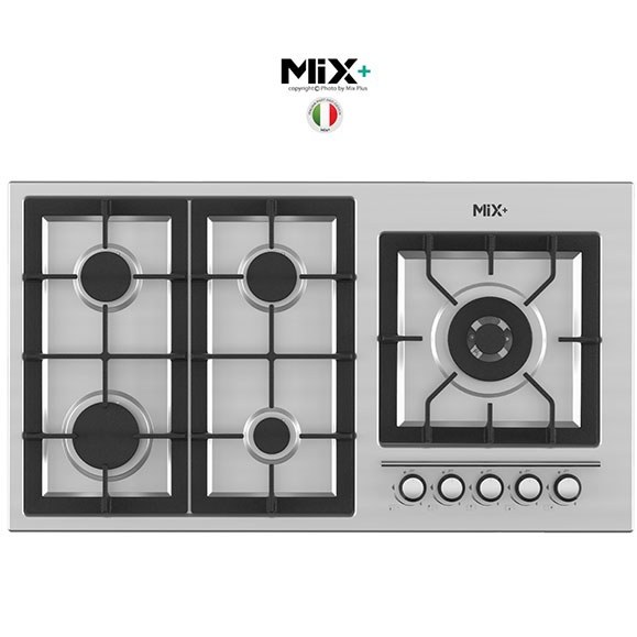 اجاق-گاز-صفحه-ای-استیل-ایتالیایی-پنج-شعله-513S-میکس-پلاس-MixPlus-