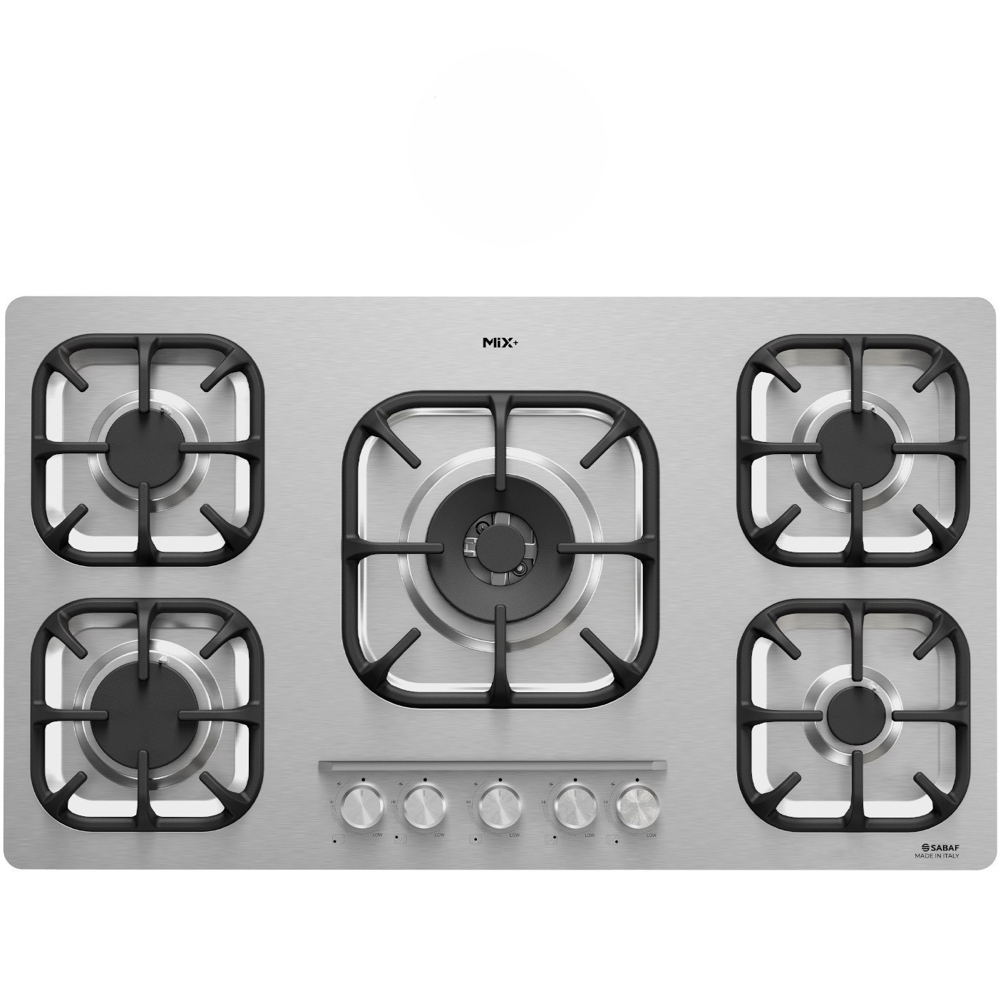 اجاق-گاز-صفحه-ای-استیل-ایتالیایی-پنج-شعله-523SF-میکس-پلاس-MixPlus-