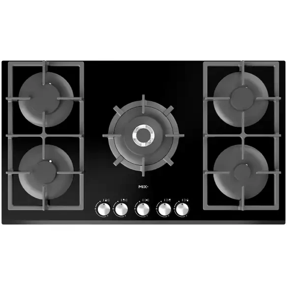 اجاق-گاز-صفحه-ای-شیشه-ای-ایتالیایی-پنج-شعله-G514-میکس-پلاس-MixPlus-
