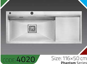 سینک-سری-فانتوم-Phantom-4020-ابعاد-116*50-الکا-استیل-Elca-Steel-