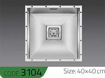 سینک-UNDER-C0UNTER-3104-ابعاد-40*40-الکا-استیل-Elca-Steel-