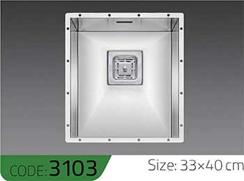 سینک-UNDER-C0UNTER-3103-ابعاد-33*40-الکا-استیل-Elca-Steel-