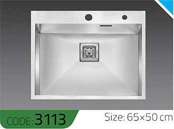 سینک-دست-ساز-3113-ابعاد-65*50-الکا-استیل-Elca-Steel-