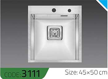 سینک-دست-ساز-3111-ابعاد-45*50-الکا-استیل-Elca-Steel-