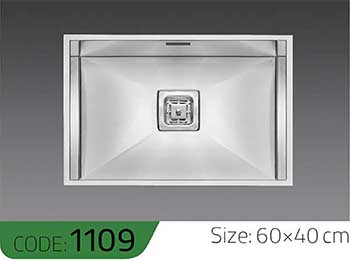 سینک-دست-ساز-1109-ابعاد-60*40-الکا-استیل-Elca-Steel-