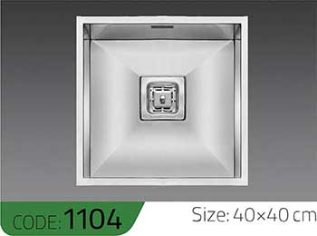 سینک-دست-ساز-1104-ابعاد-40*40-الکا-استیل-Elca-Steel-