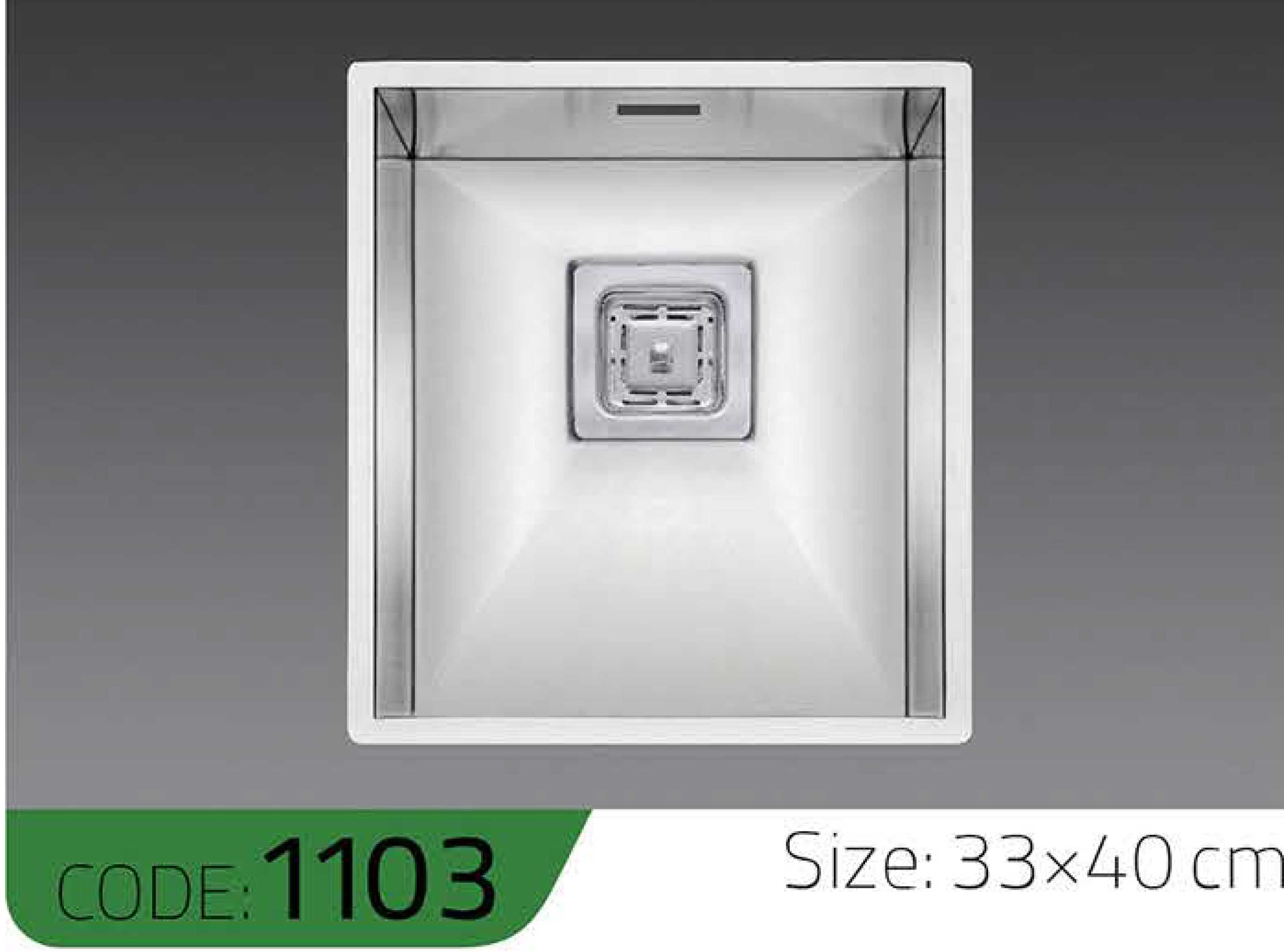 سینک-دست-ساز-1103-ابعاد-33*40-الکا-استیل-Elca-Steel-