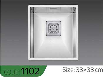 سینک-دست-ساز-1102-ابعاد-33*33-الکا-استیل-Elca-Steel-