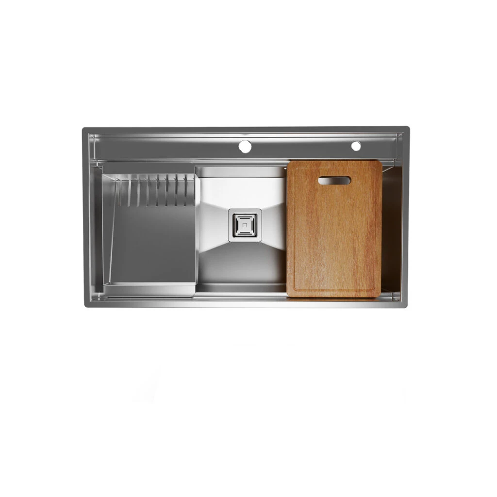 سینک-دست-ساز-+--BCN-304-90-شیر-آبشاری-کن-R0-ضخامت-ورق-1-