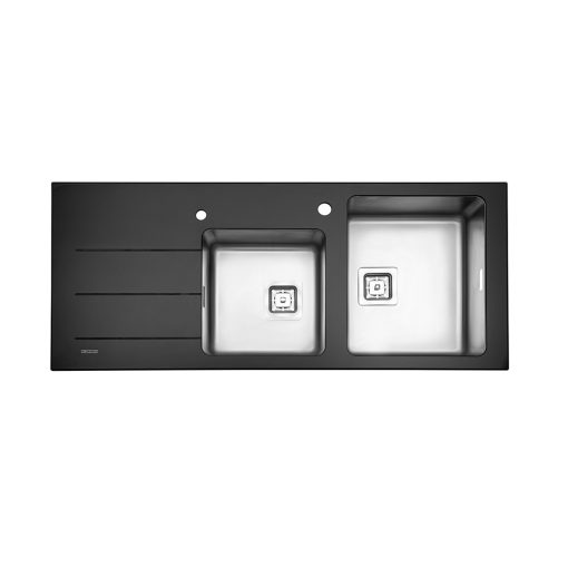 سینک-کریستال-توکار-با-جامایعی-مشکی-استیل-البرز-